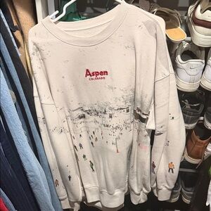 Cream Graphic Sweatshirt
